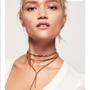 Free People leather bolo necklace